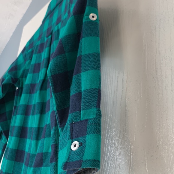 Ruffle Butts navy and emerald button down NWT - Picture 7 of 10